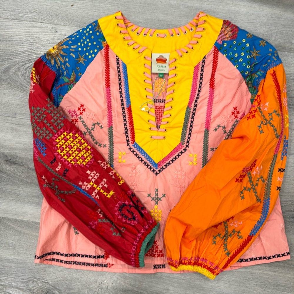 Farm Rio embroidery top